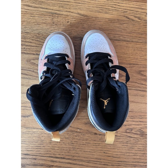 Nike Youth Air Jordan 1 Mid SE GS Shoes Flight Club Yellow Orange DX4365-800 1Y - Picture 7 of 9